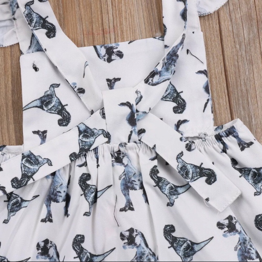 T-Rex Dino baby girl dress - Picture 4 of 5